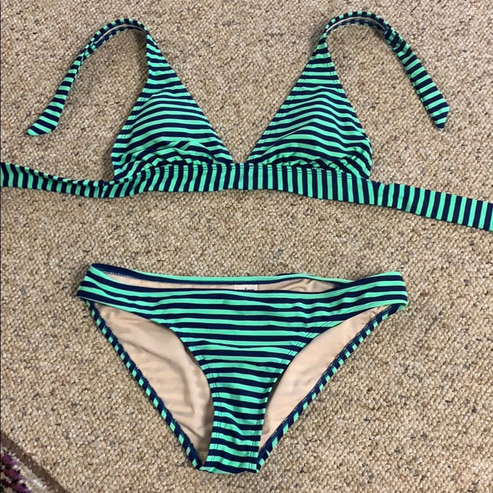 Old Navy Green and Blue Bikini Bathing Suit